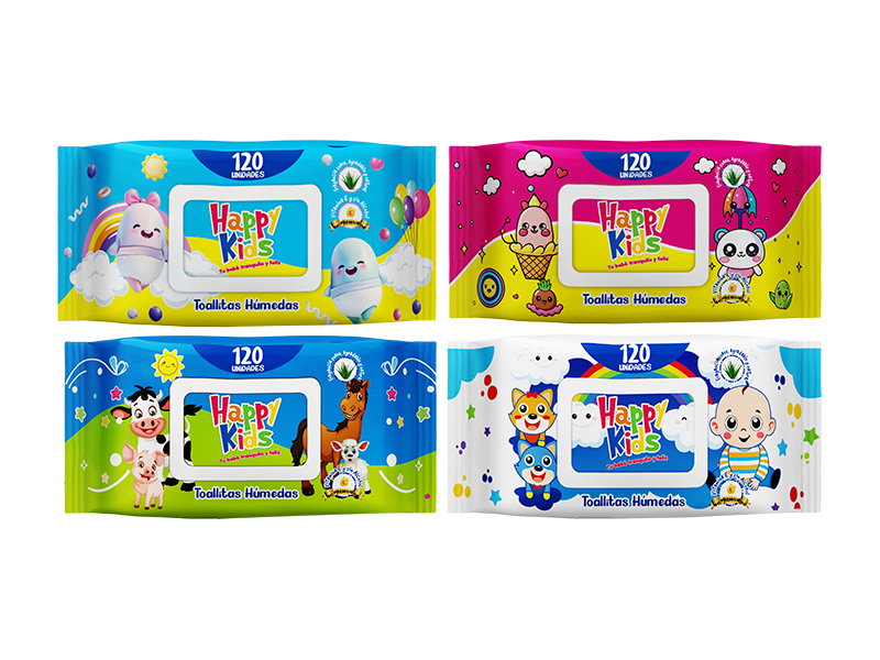 TOALLITAS HÚMEDAS HAPPY KIDS / 120 Uds