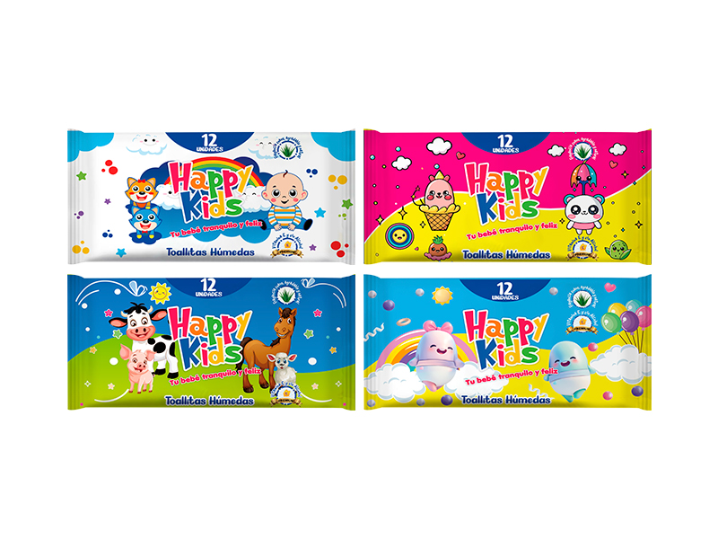 TOALLITAS HÚMEDAS HAPPY KIDS / 12 Uds