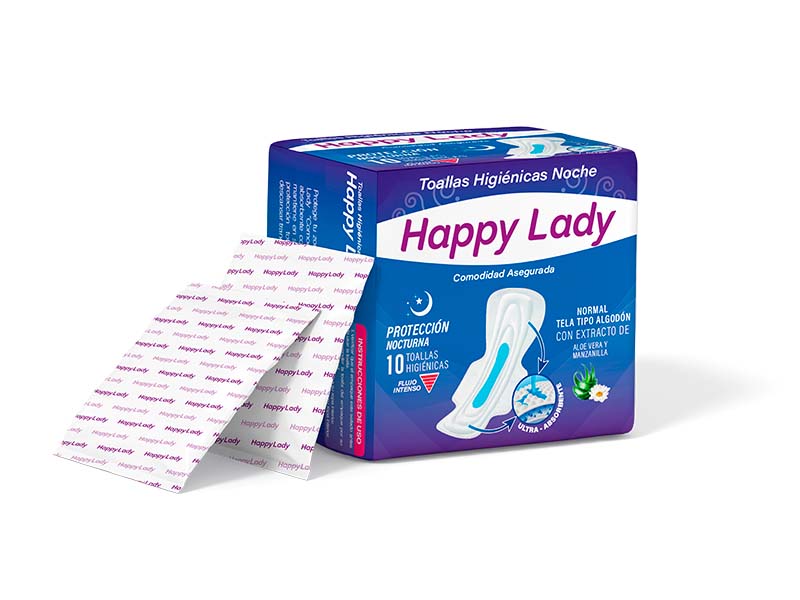 TOALLA HIGIÉNICA DE NOCHE HAPPY LADY