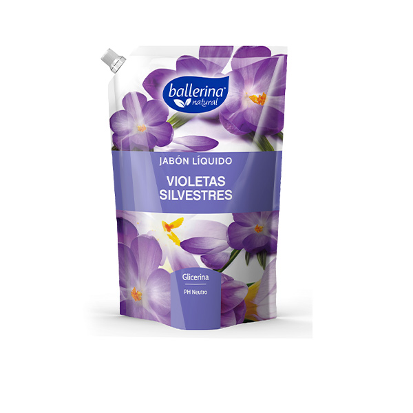 jab&oacute;n liquido violeta doy pack 900 ml