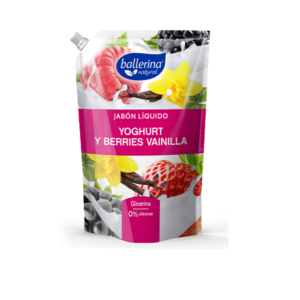 jab&oacute;n liquido yogurt �berries doy pack 900 ml